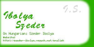 ibolya szeder business card